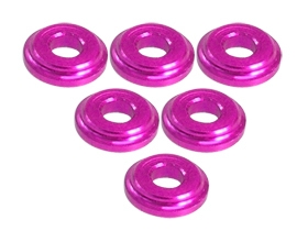 3RACING Aluminium Shock Tower Shim (6pcs) - Purple - 3RAC-WFS820/PU