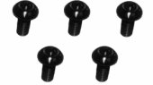 3RACING M3 x 6 AL7075 Button Head Hex Socket - Machine (5 Pcs)- Black - TS-BSM306AL/BL