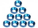 3RACING Aluminium M4 Countersink Washer (10 Pcs) - Light Blue - 3RAC-WC4/LB