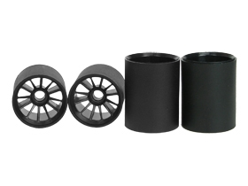 Tamiya F103 Rim Set - Black - 3RACING WH-29/BL