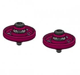 Tamiya Mini 4WD 13mm Aluminum Ball -Race Rollers ( Ringless )(Pink) - 3RACING M4WD-30/PK