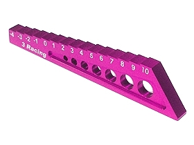 3RACING Droop Gauge -4 to 10mm - Pink - ST-004/PK