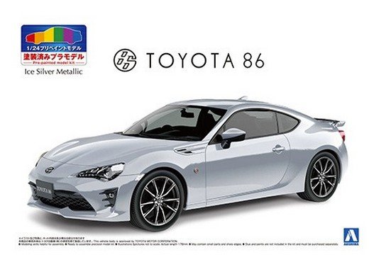 Aoshima 05649 - 1/24 Toyota ZN6 Toyota 86 2016 (Ice Silver Metallic) Pre Painted Model No.SP