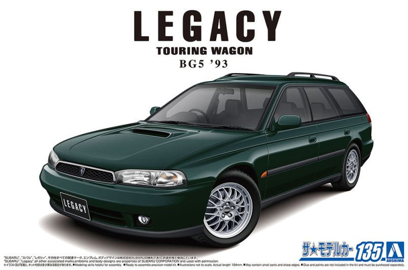 Aoshima 06496 - 1/24 Legacy Touring Wagon GT B-Spec BG5 1993 #135