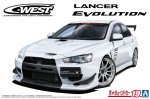 Aoshima 06929 - 1/24 C-West Mitsubishi CZ4A Lancer Evolution X \'07 The Tuned Car #19