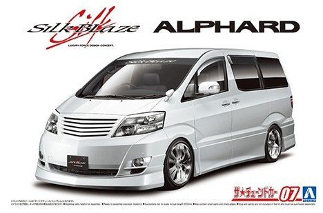 Aoshima 05873 - 1/24 Silk Blaze MNH/ANH10 15W Alphard 2005 (Toyota) The Tuned Car No.7