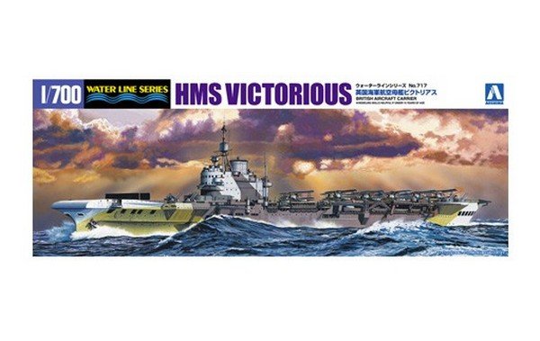 Aoshima 05106 - 1/700 HMS Victorious British Aircraft Carrier No.717