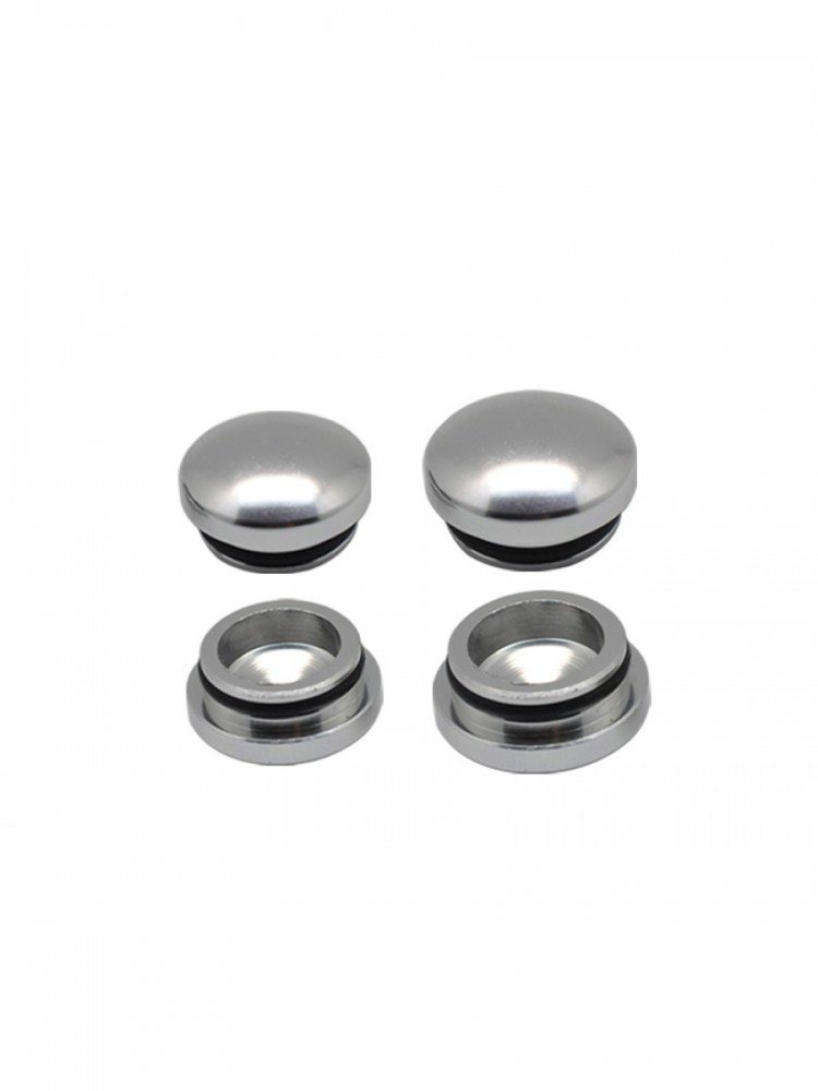 Arrowmax AM-199011 18mm & 22mm Aluminum End Cap - Silver (4)