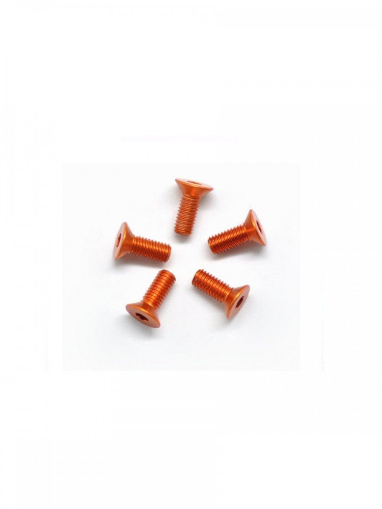 Arrowmax AM-14CS3008-O Aluminium Screw Allen Countersunk M3x8 Orange (7075) (5)