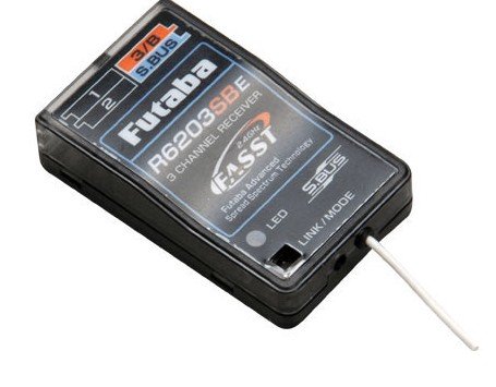 Futaba R6203SBE - 2.4G Receiver (High Voltage) S.Bus 3/18-Channel FASST