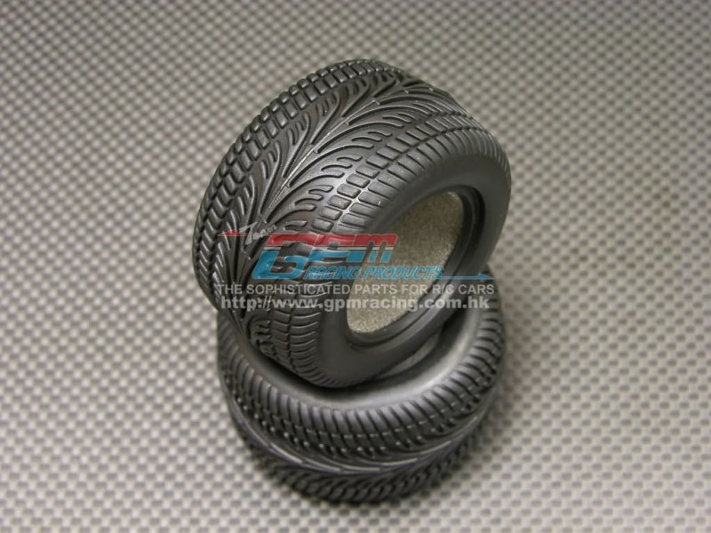 Associated RC 18T Front Rubber Standard Radial Tires With Insert (30 Degree ) -1pr - GPM AR889F30G