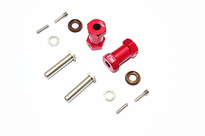 AXIAL Racing RR10 Bomber Aluminium Wheel Hex Adapters 23mm Width (Use For 4mm Thread Wheel Shaft & 5mm Hole Wheel) - 1pr set