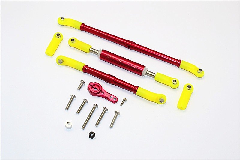 AXIAL Racing SCX10 II Aluminium Adjustable Steering Links With 25T Servo Horn - 4pcs set - GPM SCX2160A