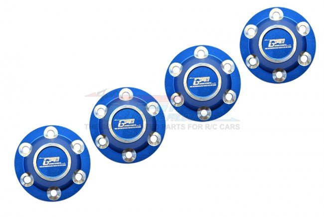 AXIAL SCX6 JEEP JLU WRANGLER 4WD Aluminum Silver Inlay Design Wheel Lock - 4pc set - GPM SCX6005