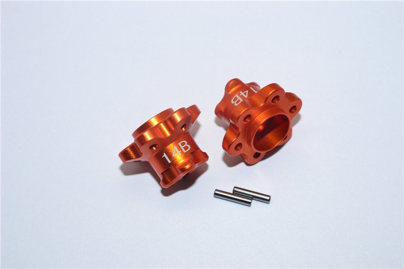 Axial Racing Yeti Aluminium 2.2 Wheel Hub Adapters (14mm Thickness) Economy Version - 1pr set - GPM YT014B