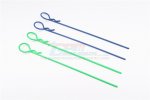 Long Fluorescent Round Body Clip set ( Stick LenGTh Of 98mm)mixed Color - 4pcs - GPM AC004MRL