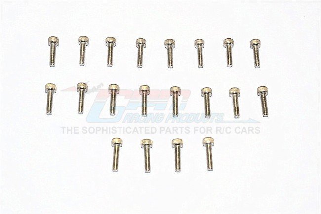 SUS304 Stainless Steel Cap Head Socket Screws M2.5x22mm - 20pcs - GPM SUS2.5X22