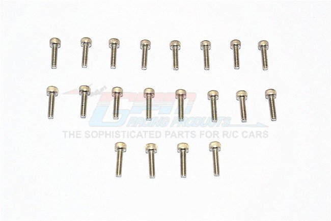 SUS304 Stainless Steel Cap Head Socket Screws M2x16mm - 20pcs - GPM SUS2X16