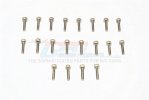 SUS304 Stainless Steel Cap Head Socket Screws M2.5x28mm - 20pcs - GPM SUS2.5X28