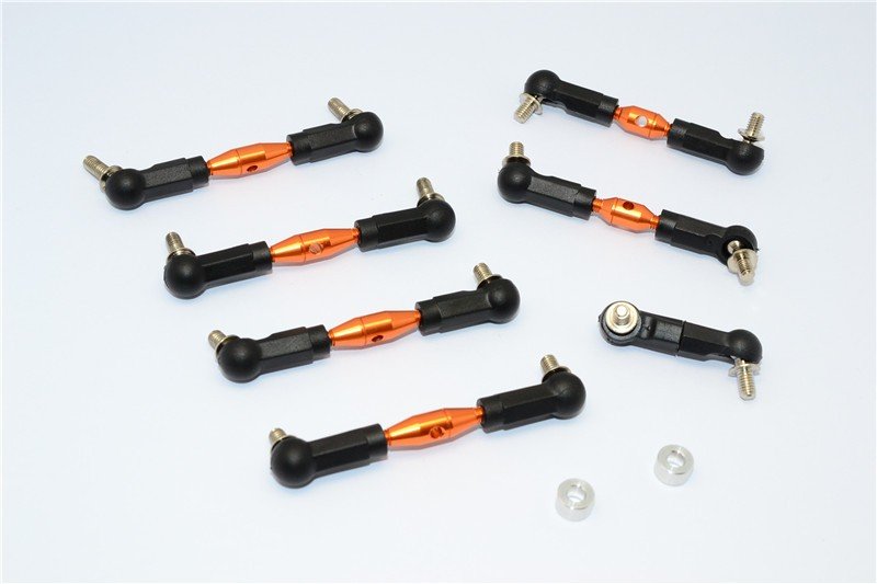 HPI Sport 3 Fluorescent x Aluminium Completed Tie Rod - 7pcs - GPM SP3160