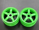 Hyper 7 /Rc8 Nylon Wheel For 1/8 Buggy(5 Poles) Green - 1pr - GPM BUGW0105/G