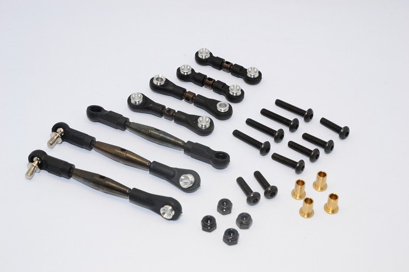 Tamiya GF01 Spring Steel Anti-thread Turnbuckle - 1set (For GF01 / TL01) - GPM GF160ST