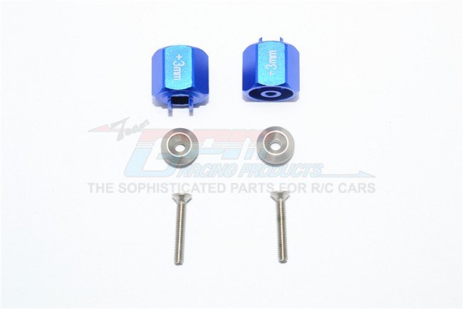 TAMIYA T3-01 DANCING RIDER Aluminum Hex Adapter (+3mm) - 6pc set - GPM T3010/+3MM