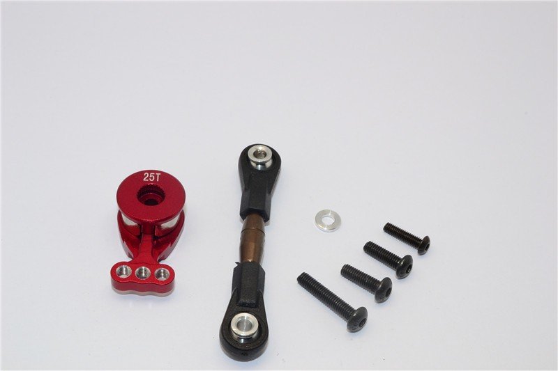 Tamiya TT02B Aluminium Hi-torque Servo Horn 25T With Steel Tie Rod - 1set - GPM TT2B025STM