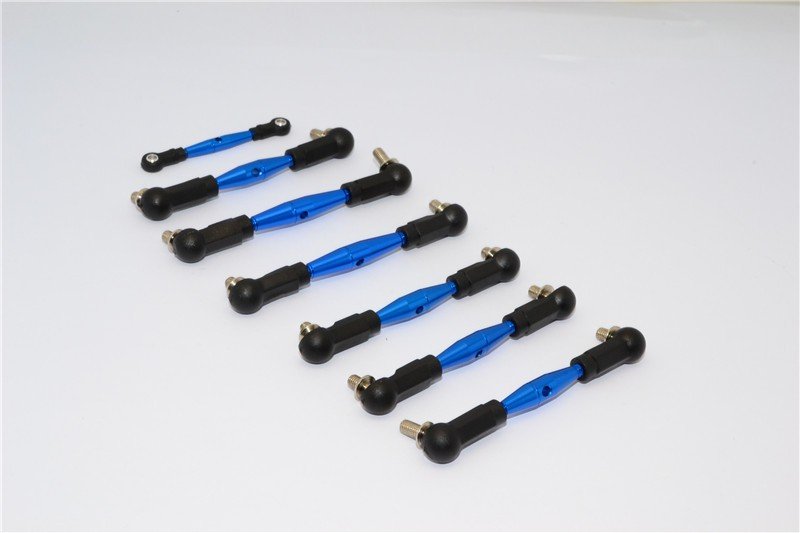 Team Losi Mini 8IGHT Alloy Tie Rod With Plastic Black Ball Ends - 7pcs set - GPM M8160