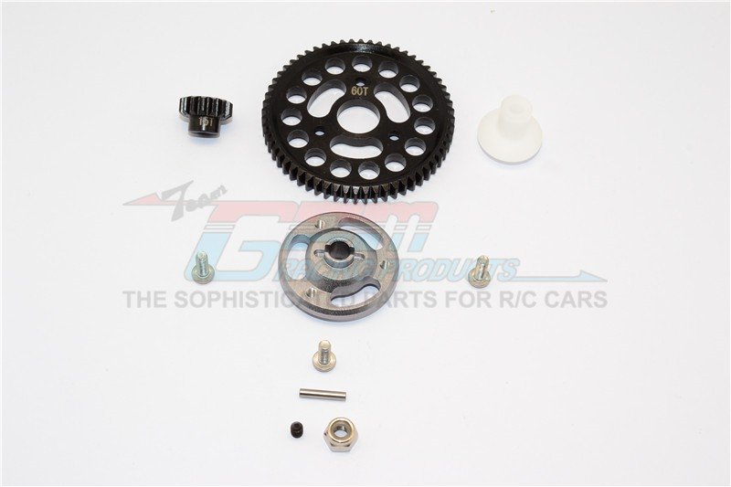 TRAXXAS CRANIAC MONSTER TRUCK Aluminium Spur Gear Adapter+Steel Gear 60T & 15T - 1set - GPM CRA156015T