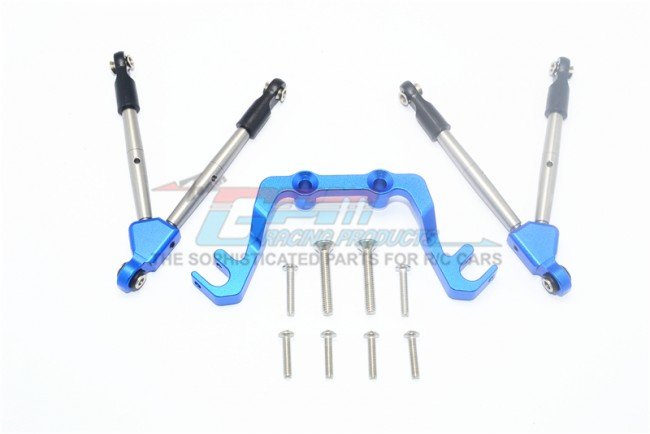 TRAXXAS SLASH 4X4 LOW-CG Aluminum Front Tie Rods With Stabilizer For C Hub - 11pc set - GPM SLA049LCG