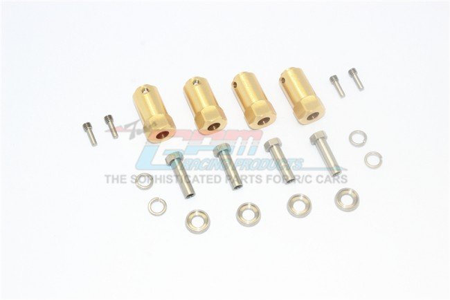 TRAXXAS TRX4 TRAIL CRAWLER Brass Wheel Hex Adapters 23mm - 20pc set - GPM TRX4010X/23M