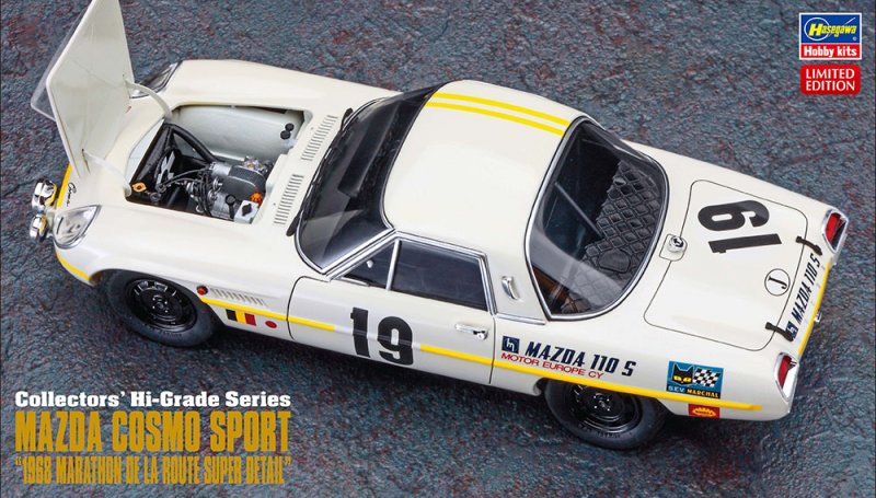 Hasegawa 51050 - 1/24 Mazda Cosmo Sports 1968 Marathon De La Route Super Detail Collector\'s Hi-Grade Series CH50