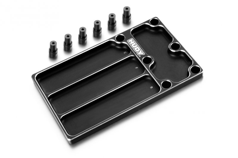 HUDY 109841 Aluminium Tray FOR 1/8 OFF-ROAD Differential Assembly