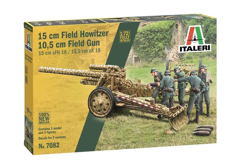 Italeri 7082 - 1/72 15 cm Field howitzer/10,5cm Field gun