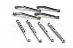 Tamiya CC-02 Chassis Aluminum Upper & Lower Suspension Link Arms Set (Gun Metal)