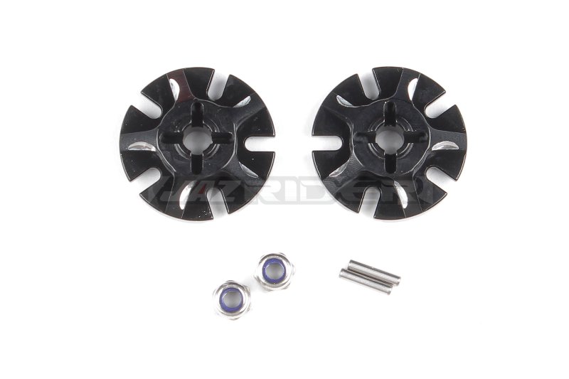 Tamiya Hornet, Grasshopper, Frog, Lunch Box, Monster Beetle, FAV Clamp Type Aluminum Wheel Hubs (Black,2pcs)