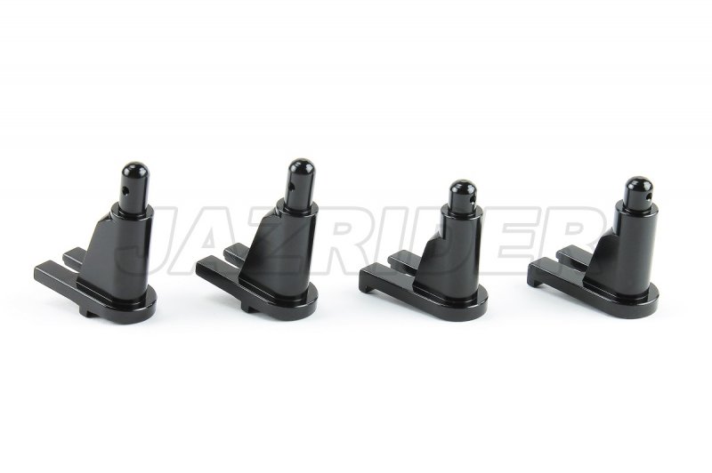 Tamiya Midnight Pumpkin 58365/58547 Aluminum Front + Rear Body Mount (Black)