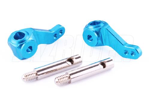 Tamiya Hornet/ Grasshopper/ Fast Attack/ Wild One/ F104/ F103 - Light Blue Aluminum Knuckle Arms Front Upright #50395