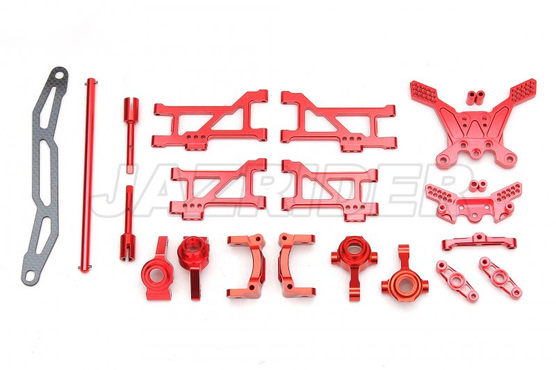 Tamiya TT-02B Aluminum Conversion Upgrade Kit (Red)