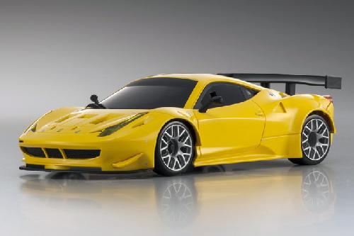 Kyosho 32821Y - 1/27 R/C EP Touring Car MINI-Z Racer MR-03W-MM with ASF 2.4GHz System - Ferrari 458 Italia GT2 - Yellow