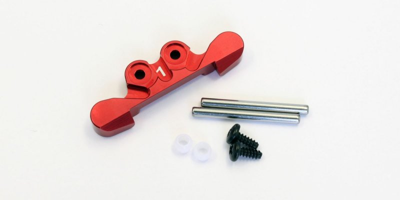 Kyosho MBW025R-1 - Aluminum Rear Suspension Mount (1-deg/Red)