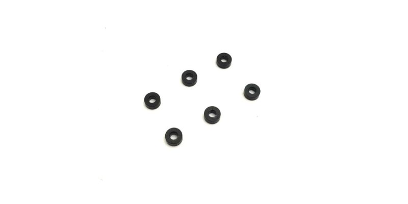 Kyosho 97059-03BK - Aluminum Collar (3x7x3mm/Black/6Pcs)