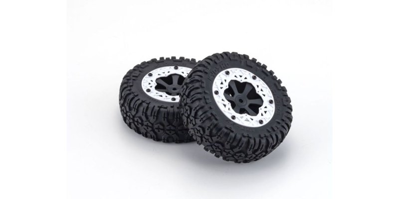 Kyosho EZTH003WH - Tire&Wheel Set (White/AXXE)