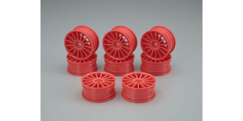 Kyosho 92012-8KPB - Aero 24 Wheel (15-Spoke/Fluorescence Pink/8pcs)