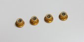 Kyosho 1-N4045FNA-G - Nut(M4x4.5)Flanged Nylon(Alumi/Gold/4pc)