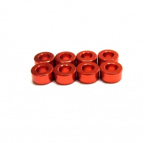 RACEOPT Aluminium 3mm Washer 8pcs , 3.0mm - Orange (RO-AW30-O)