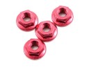 RACEOPT Al. Serrated Wheel Nut 4mm- Red (4 pcs) (RO-SWN-4-R)