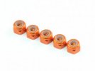 RAD-AC-10015 M3x5.5 Aluminum Lock Nuts, 5 pcs, Orange