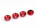 RAD-AC-10023 3x7.5mm Aluminum Servo Washer, 4 pcs, Red